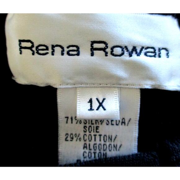 Rena Rowan Women's Long Sleeve Black Beaded Cardigan Sweater Size 1X - Picture 8 of 10